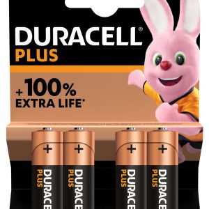 Duracell Plus 4 Pack AA Batteries